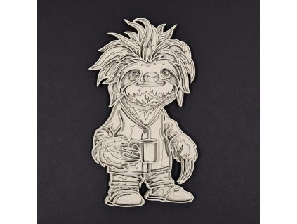 Hurá Papír - 3D lenochod / kafař; 11,5 x 20 cm - kartonové motivy