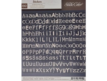 Studio Calico - abeceda - papírové samolepky