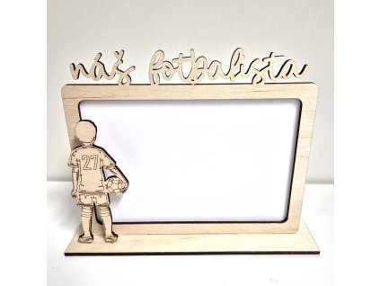 Hurá Papír - dřevěný rámeček pro fotbalisty - březová překližka, stavebnice