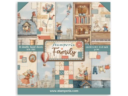 stamperia fyamily 8x8 inch paper pack sbbs137