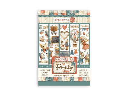 stamperia family a5 washi pad 8pcs sbw28