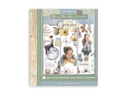 stamperia secret diary rub on 205x23cm assortment