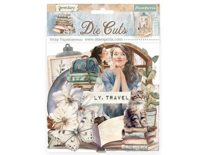 stamperia secret diary die cuts assorted 48pcs dfl