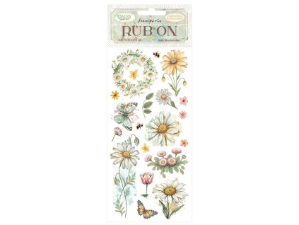 stamperia daisy art rub on 1016x2162cm daisy and bu