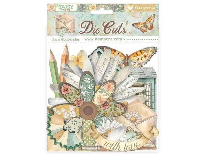 stamperia daisy art die cuts apssorted 40pcs dfldc1