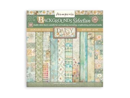 stamperia daisy art 8x8s inch paper pack maxi backg