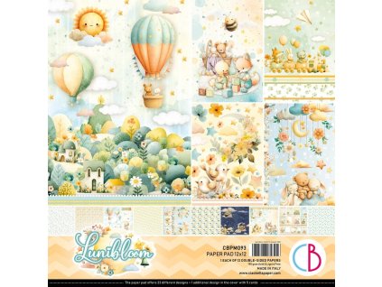 ciao bella luniblozom 12x12 inch paper pad 12pcs cb