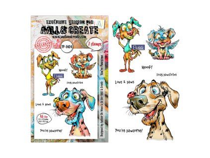 aall and create pun paws a6 stamp set youre pawsom