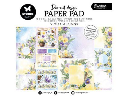 studio light violet musings die cut designer paper