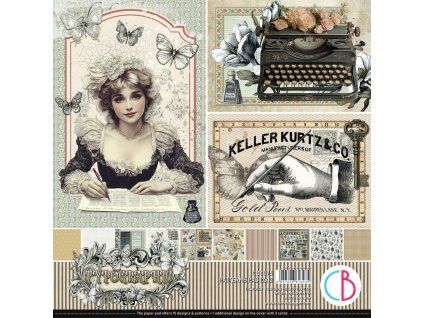 ciao bella typographic 12x12 inch patterns pad 8pc