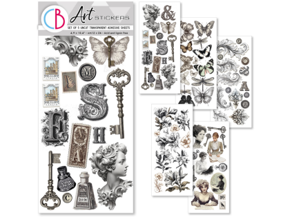 ciao bella typographic transparent adhesive sheets