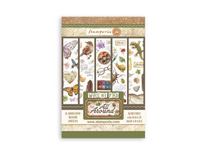 stamperia all around a5 washi pad 8pcs sbw33
