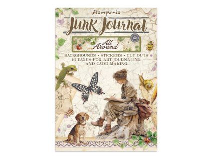stamperia ajjll around junk journal stickers backgro