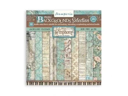 stamperia symphony 12x12 inch paper pack maxi back