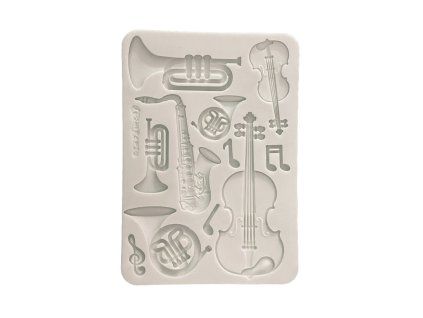 stamperia symphony a4 silicon mould musical instru