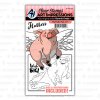 Art Impressions - PIG FLUTTER SET - silikonová razítka + vyřezávací šablony