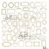 gold scrapbooking paper glam paper sheet 3 shiny little frames 12 x12