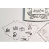 Hurá Papír - DOMA JE DOMA / CESTOVÁNÍ / mapa ČR - silikonová razítka  česká razítka, deník, album, scrapbook