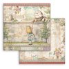 88888stamperia alice through the looking glass 8x8 inch