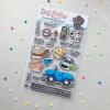 time for tea car critters clear stamps t4t 657 car