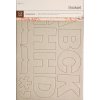Basic Grey - THICKSET - abeceda chipboard / kartonová samolepící písmenka