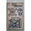 Sizzix / Framelits - SKULL BLUEPRINT - cling razítka + navazující vyřezávací šablony