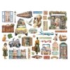 stamperia art of travelling die cuts assortezd 37pc