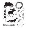 Tim Holtz Cling Rubber Stamps INTO THE WOODS CMS385 new