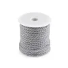 Bavlněná šňůra kroucená Ø5 mm macrame; šedá