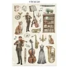 stamperia symphony junk journal stickers backgroucn