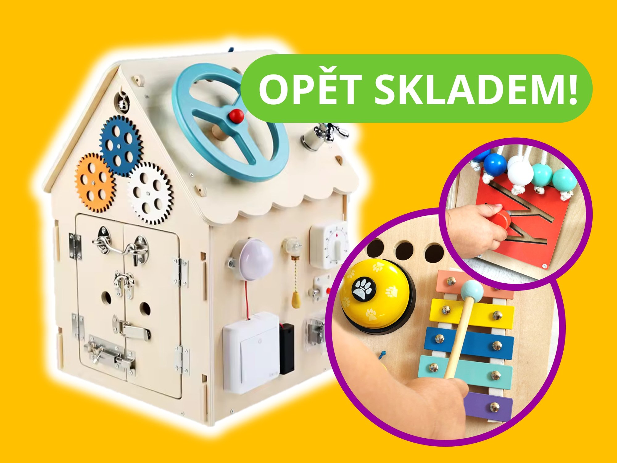 Dřevěný Montessori domeček opět skladem! :)