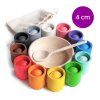 Montessori Ulanik Balls In Cups 4 cm | Montessori Wooden Sorter Balls And Cups
