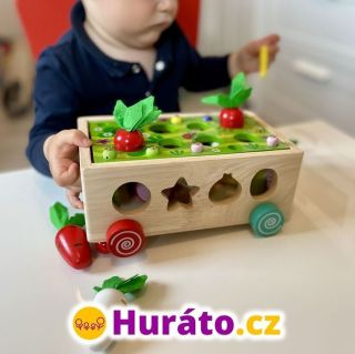 ✅ Montessori záhon s červíky, mrkvemi a ovocem, který navíc jezdí. ✅ Děti zábavným způsobem trénují přemýšlení a jemnou...