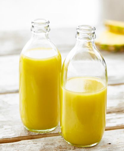 Sklenice šťávy po jídle