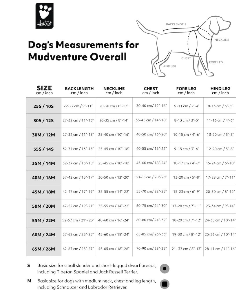 HurttaMudventureOverall_AW22_SizeChart