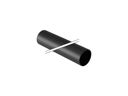 GEBERIT PE trubka DN250, 5m, PN4, odpadní, v tyčích, PE HD, černá