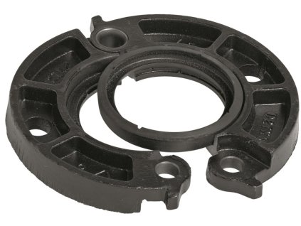 VICTAULIC VIC FLANGE Style 741 adaptér těsnění EPDM s plechem, přechod příruba a drážka, litina, černá lakovaná
