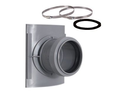 MIDAS AIRFIT sedlová odbočka 2x ocelová svorka, odpad, PP