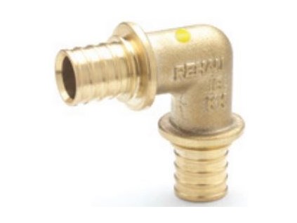 REHAU RAUTITAN LX +G koleno 90°, 25x25mm, SDR 7,4, lisovací, voda, mosaz
