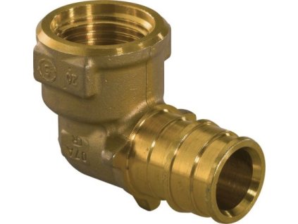 UPONOR PE XA Q&E koleno 90° 25x3 4 přechodové, vnitřní závit, násuvné, voda, mosaz