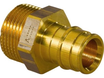 UPONOR PE XA Q&E přechod 16 R1 vnější závit, násuvný, voda, mosaz
