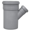 HT odbočka 45°, jednoduchá, odpadní, PP, šedá
