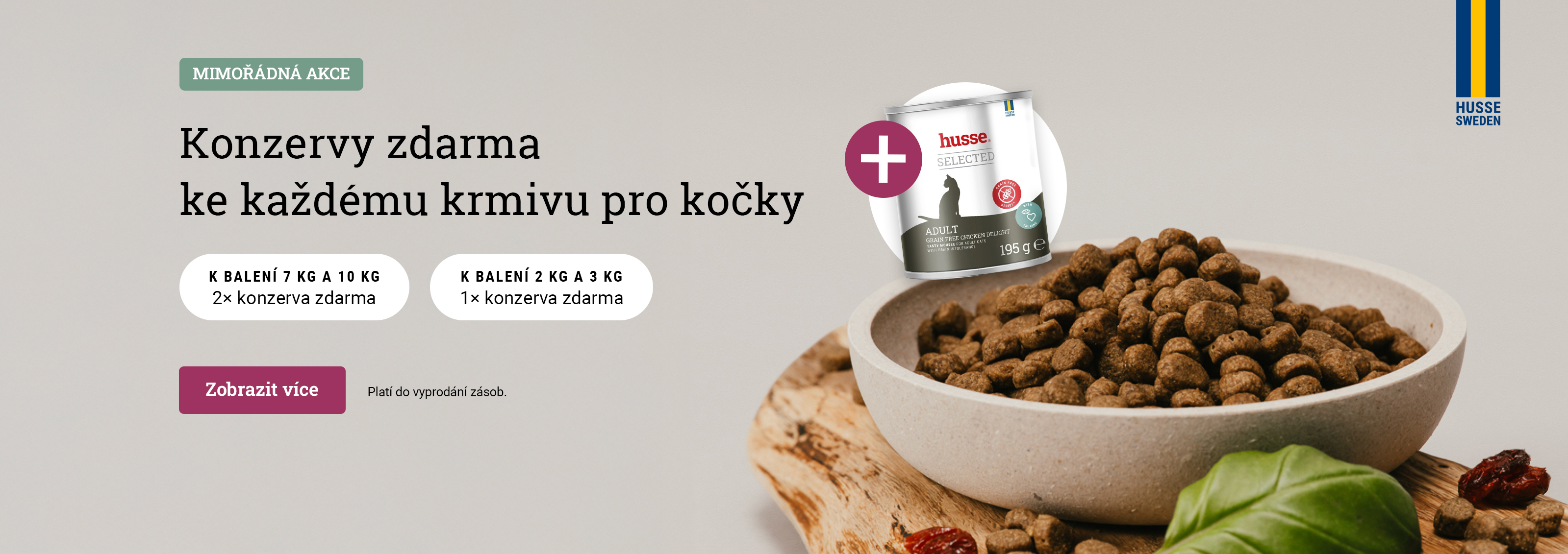 Akce: ke granulím pro kočky konzerva zdarma