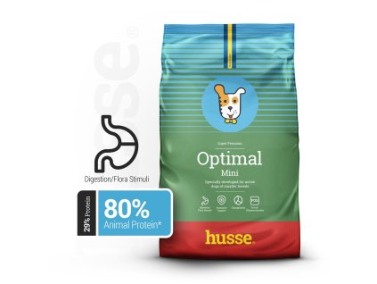 Optimal Mini | Granulované krmivo vhodné pro psy malých plemen s vyššími energetickými nároky (Balení 2 kg)