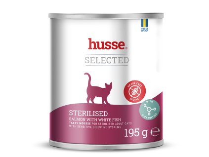 644 sterilised losos s bilou rybou 195 g kompletni vyvazene krmivo pro kocku