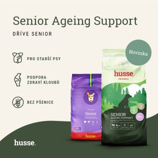 Péče na míru pro psí seniory v novém obalu. 🐾💚 Představujeme krmivo Senior Ageing Support (dříve Senior), které pomáhá...