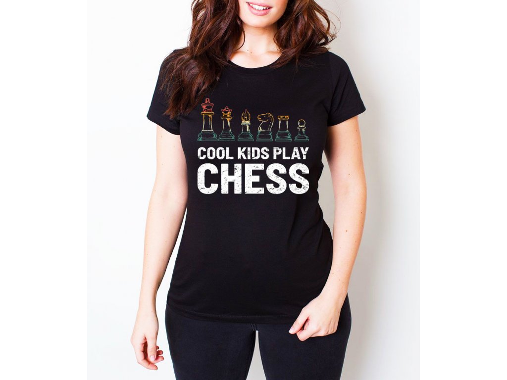 dámské tričko Cool děti hrajou šachy