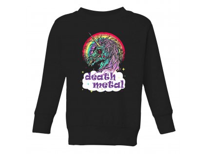 Dětská mikina Death Metal Zombie Unicorn