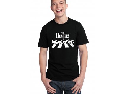 pánské černé tričko the beatles parodie