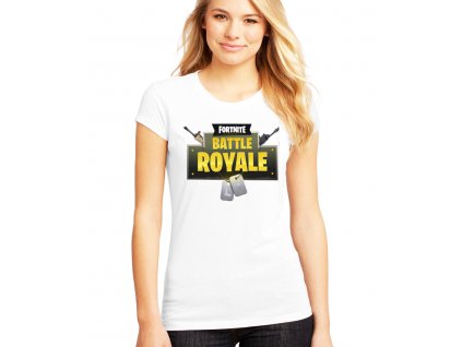 dámské bílé tričko fortnite battle royale